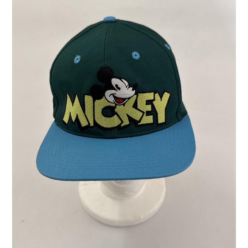 Vintage Mickey Mouse Hat Cap Snap‎ Back EMBROIDERED Disney Mens Mickey & Co 90s